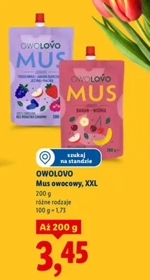 Mus owocowy, XXL różne rodzaje promocja w Lidl