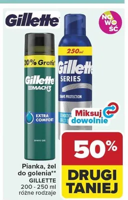 Pianka do golenia Gillette Mach3 Extra Comfort promocja w Carrefour Market