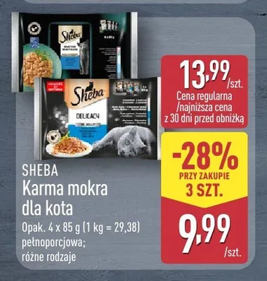 Karma mokra dla kota Sheba Delicacy promocja w Aldi