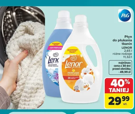 Płyn do płukania tkanin Lenor Fresh Feeling promocja w Carrefour
