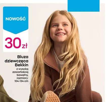 Bluza dziewczęca Bekkin promocja w Pepco