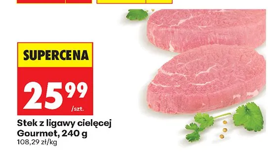 Stek z ligawy cielęcej Gourmet promocja w Biedronka