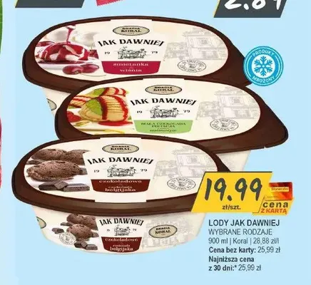 Lody Jak Dawniej Koral czekoladowe czekolada belgijska promocja w Słoneczko