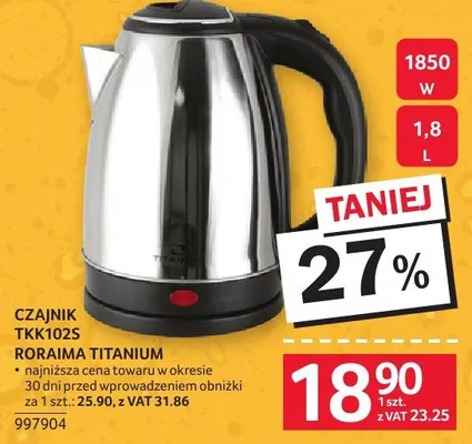 Czajnik CZAJNIK TK1025 ROK INOX TITANIUM promocja w Selgros