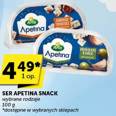 Ser Apetina Snack różne rodzaje 100 g promocja w Groszek