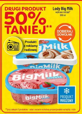 Lody Śmietankowo-Czekoladowe Big Milk promocja w POLOmarket