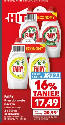 Płyn do mycia naczyń Fairy Cytryna i Jabłko 2-pak 900 ml promocja w Kaufland