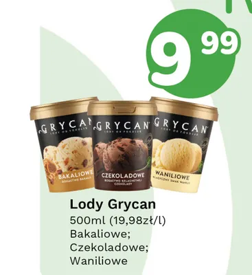 Lody Grycan Waniliowe promocja w Limonka