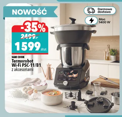 Termorobot Wi-Fi PSC-11/B1 z akcesoriami Sam Cook promocja w Biedronka Home