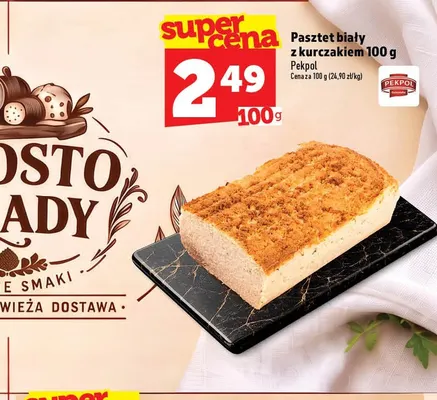 Pasztet biały z kurczakiem Pekpol promocja w TOPAZ