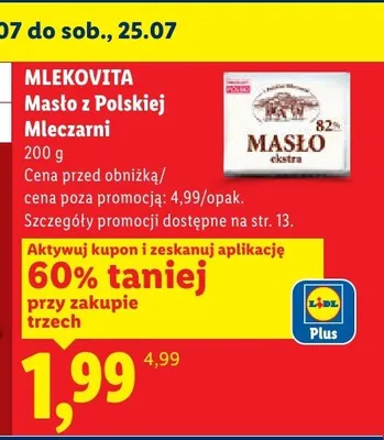 Masło z Polskiej Mleczarni Mlekovita promocja w Lidl