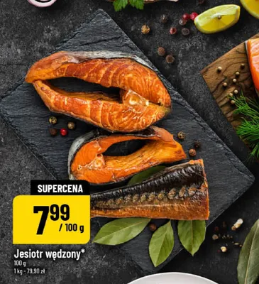 Jesiotr wędzony promocja w POLOmarket