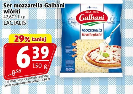 Ser mozzarella Galbani wiórkii promocja w Prim Market