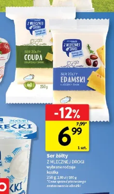 Ser żółty Gouda Z Mlecznej Drogi promocja w Intermarche