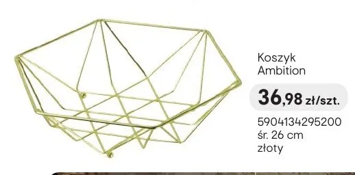 Koszyk Ambition śr. 26cm złoty promocja w Castorama