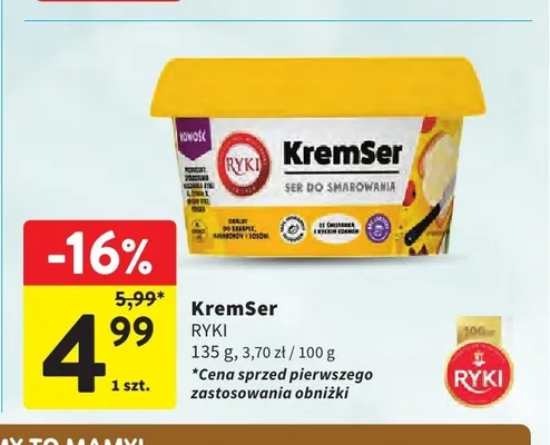 Serek do smarowania KremSer Ryki promocja w Intermarche