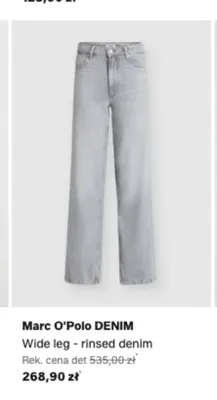 Spodnie wide leg Marc O'Polo DENIM rinsed denim promocja w Lounge by Zalando