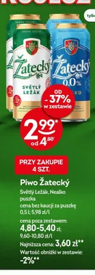 Piwo bezalkoholowe Žatecký Nealko promocja w Żabka