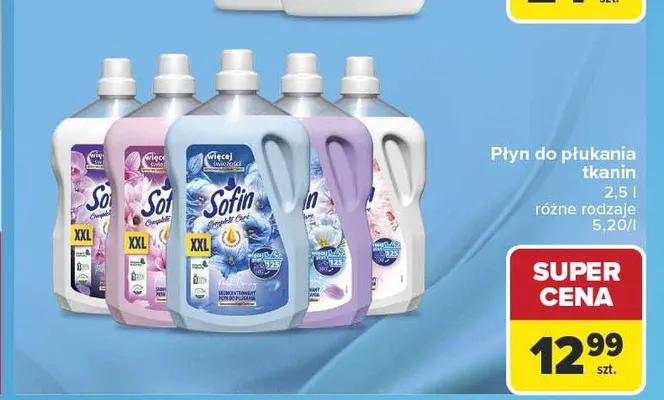 Płyn do płukania tkanin Sofin Complete Care promocja w Carrefour
