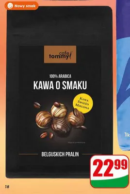 Kawa mielona Tommy Cafe o smaku belgijskich pralin promocja w Dino
