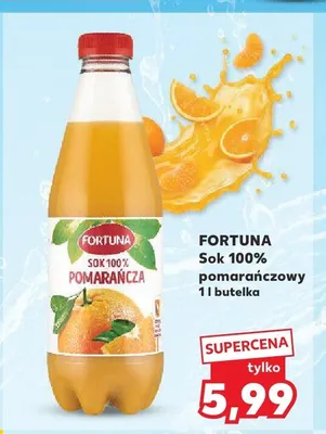 Sok 100% pomarańczowy Fortuna promocja w Kaufland