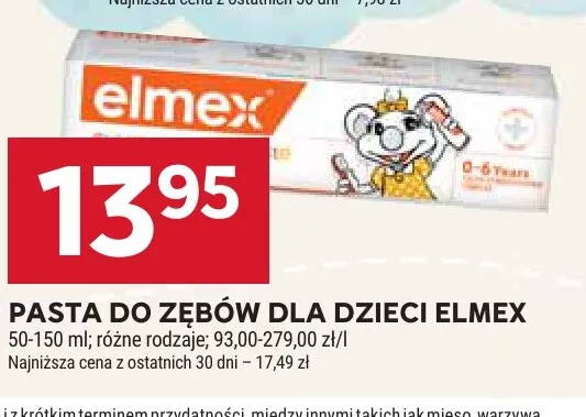 Pasta do zębów dla dzieci Elmex promocja w Stokrotka