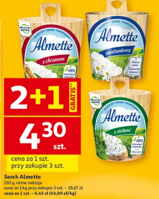 Serek Almette z ziołami promocja w Auchan