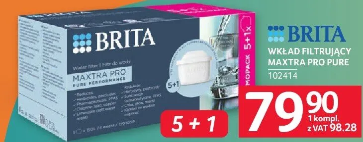 Wkład filtrujący Brita Maxtra Pro Pure promocja w Selgros