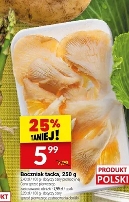 Boczniak tacka polski promocja w Twój Market