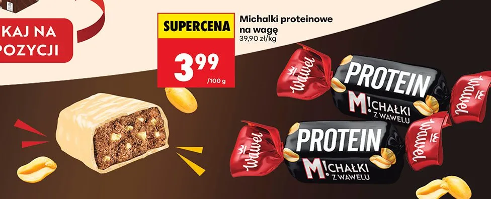 Michałki proteinowe na wagę promocja w Biedronka