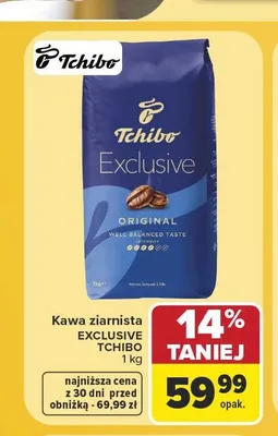 Kawa ziarnista Tchibo Exclusive Original promocja w Carrefour Market