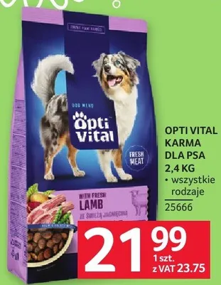 Karma dla psa Optivital 2,4 kg wszystkie rodzaje promocja w Selgros