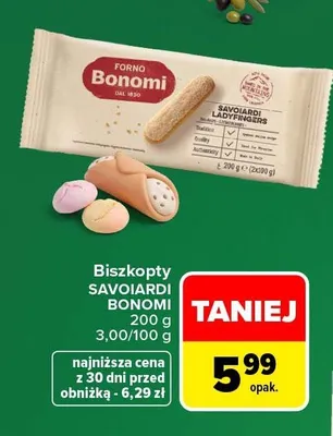 Biszkopty Savoiardi Bonomi promocja w Carrefour