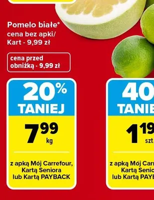 Pomelo białe promocja w Carrefour Market
