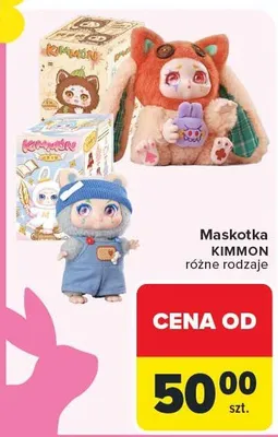 Maskotka Kimmon różne rodzaje promocja w Carrefour