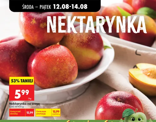 Nektarynka na wagę promocja w Biedronka