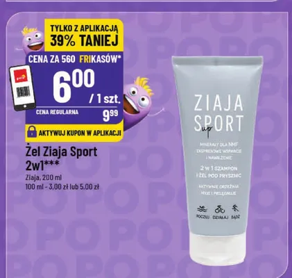 Żel Ziaja Sport 2w1 promocja w POLOmarket