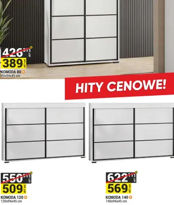 Komoda System Tanger 120x94x45cm kolor biały promocja w Merkury Market