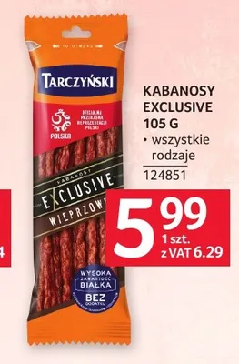 Kabanosy Exclusive Tarczyński promocja w Selgros