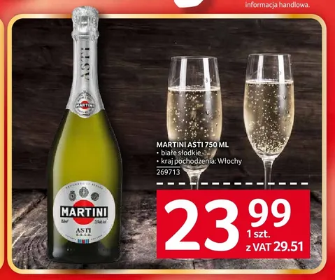 Wino musujące Martini Asti promocja w Selgros