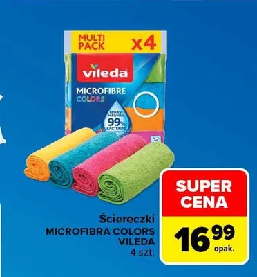 Ściereczki Microfibra Colors Vileda promocja w Carrefour