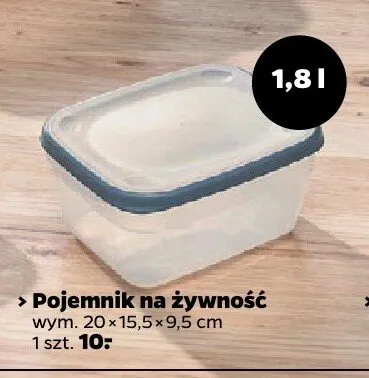 Pojemnik na żywność 1,8 l promocja w Netto