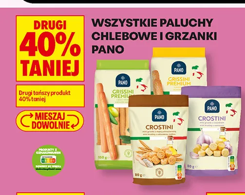 Paluchy chlebowe i grzanki Pano promocja w Biedronka