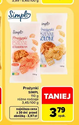 Prażynki pszenne ketchupowe Simpl promocja w Carrefour