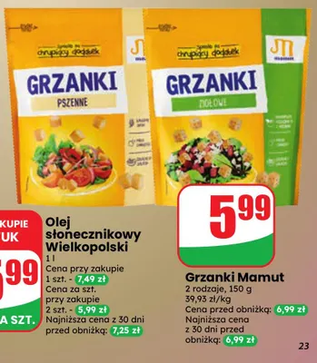 Grzanki pszenne Mamut promocja w Dino