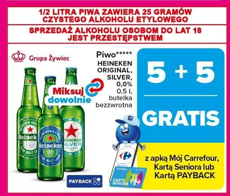 Piwo HEINEKEN SILVER promocja w Carrefour