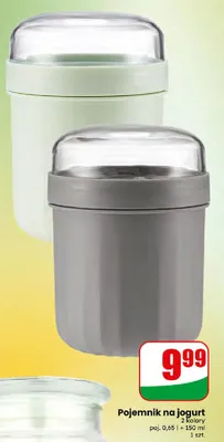 Pojemnik na jogurt 2 kolory promocja w Dino
