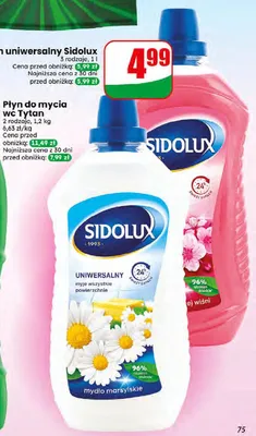 Płyn uniwersalny Sidolux kwiat japońskiej wiśni promocja w Dino