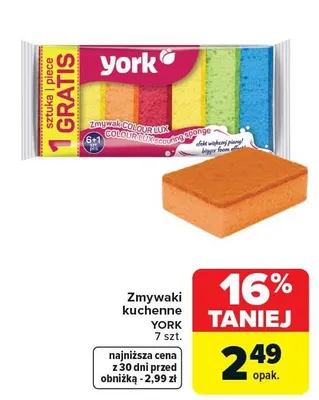 Zmywaki kuchenne York promocja w Carrefour