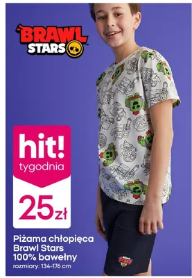 Piżama chłopięca Brawl Stars 100% bawełny promocja w Pepco